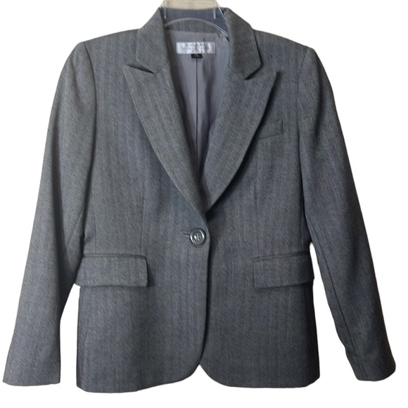 Tahari Grey Wool Blazer Jacket - Picture 1 of 14